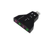 New Virtual 7.1 Double Channel USB 2.0 3D Audio Sound Card Adapter Mic Speaker FF