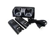 Dual Charger Station 2x 2800mAh Rechargeable Battery for Wii Remote Control