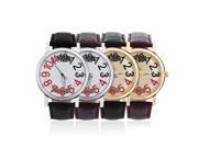 New Fashion Hot Casual Watch Leather Strap Numbers Wristwatch