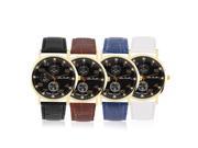 New Hot Fashionable Casual Watch Numbers Leather Strap Wristwatch