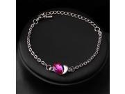 Girl Women Crystal hearts Jewelry Necklace earrings bracelet ring Set
