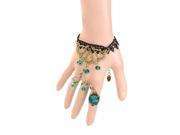 Women Vintage Jewelry Lace Flower Bracelet Hand Chain Ring Vine Retro Gift