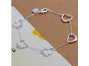 New Charming Jewelry Five Hearts Chain Bracelet Nice Gift Bracelet