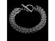 Simple Silver plated Round Circle Shape Elegant Chain Bracelet for Gift