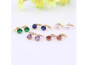 Women Gold plated Crystal Pendant Earrings Party Bridesmaid Wedding Casual
