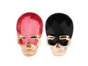 Women Fashion Crystal Skull Head Impalement Ear Studs Earrings Cool Jewelry