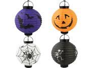 Halloween LED Paper Hanging Lantern DIY Holiday Party Scary Decoration