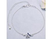 Popular Exquisite Butterfly Shaped Zircon Ankle Chain Bracelet Foot Jewelry