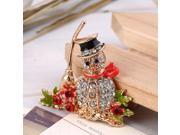 Gorgeous Crystal Rhinestone Christmas Snowman Brooch Pin Cute Xmas Gift
