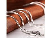 Fashion Men Women Punk 316L Stainless Steel 1.5MM Box Link Chain Necklace