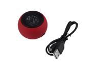 Mini USB Keychain Hamburger Speaker 3.5mm for Mobile Phone PC MP3 Tablet red