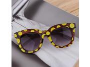 New Fashion Colorful Sunglasses Dots Thick Frame Colorful Film Gray Lenses