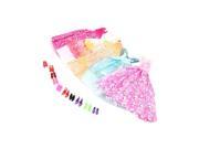 5Pcs Handmade Princess Party Gown Dresses Clothes 10 Shoes For Barbie doll