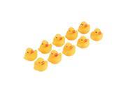 10pcs Baby Bathing Bath Tub Toys Mini Rubber Squeaky Float Duck Yellow