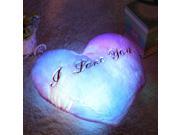 Stuffed Plush Heart Shape LED Lights Music Colorful Heart Light Pillow Gift