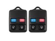 2pcs 4 Button Replacement Remote Keyless Entry Key Fob Transmitter For Ford