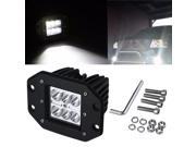 2pcs 4 inch 18W Square Flood LED Work Light Bar For Jeep Off Road TRUCK