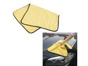Yellow Absorbent Microfiber Wash Cloth Car Auto Cleaning Towels 92cm x 56cm