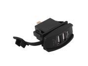 5V 3.1A Dual 2 Port USB Charger Green LED Switch Light For Car Truck New