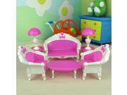 7Pcs Toys Barbie Doll Sofa Chair Couch Desk Lamp Furniture Set Disassembled