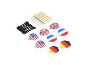 8pcs Steel Needle Tip Darts With National Flag Flight Flights Toy