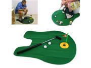 Funny Potty Putter Toilet Time Mini Golf Game Novelty Gag Gift Toy Mat