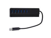6 Port USB 3.0 HUB with TF Card Reader Super speed for Mac PC Laptop black