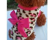New Pet Dog Puppy Cat Winter Leopard Clothes Cute T Shirt Soft Warm Coat