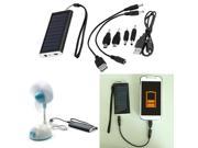 1350mAH Portable Solar AC Power Bank Battery Charger USB for Cell Phone