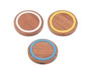 Wooden Round Universal Qi Wireless Charging Pad Transmitter for Cellphone