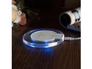 Mini Fantasy Transparent Disk Qi Wireless Charging Pad Plate For Samsung S6
