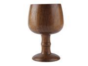 Vintage Handmade Wooden Wine Tea Alcohol Drinking Water Goblet Cup Tall