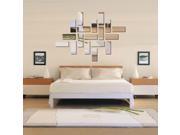 Acrylic 3D Rectangle Mirror Effect Mural Wall Sticker Decal Home Room Decor