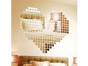 100pcs Room Decal Home Decor Art DIY Acrylic 2x2cm Mosaic Mirror Wall Sticker