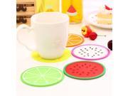 Fruit Silicone Cup Coaster Anti Slip Mat Insulation Pad Creative Coaster