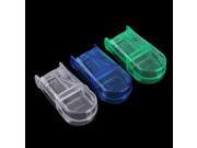 Portable Travel Medicine Pill Compartment Box Case Storage with Cutter Blade