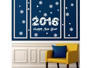 2016 Snow Christmas Happy New Year Window Wall Sticker Decals Snowflake