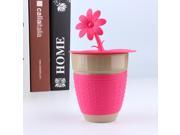 Creative Anti dust Silicone Flower Seal Lid Cap Cover Cup Coffee Mug Gift