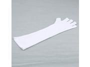 UV Protection Nail Art UV Gel Anti ultraviolet Open toed Gloves White