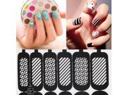 Easy Reusable Stamping DIY Nail Art Template Stickers Stencil Guide Tool