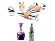 Zinc Alloy Glyptostrobus Flat Wine Stopper Wine Cork Wine Bottle Stopper