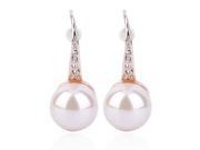 Women s Luxury Simulation Pearl Ear Studs Earrings Jewelry 1 Pair Safe Party Golden pink