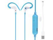 Bluetooth Wireless Headset Ear Hook Earbud Earphone In Ear Sports Stereo Call Blue