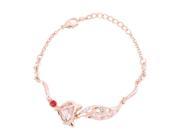 Women Fashion Crystal Cute Fox Shape Bangle Bracelet HOT Jewelry Chain Gift Gold