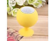 Mini Portable Silicone Sucker Holder Wine Cup Shaped Speaker For Phone PC yellow