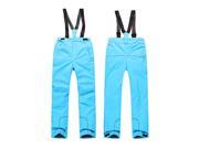 Children Kids Winter Warm Outdoor Waterproof Ski Pants Bibs Snow Trousers Blue