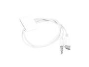 BEAU 5 Pin Male 3.5mm to 30 Pin Female Audio Adapter Cable White For iPhone 4
