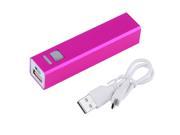 2600mAh USB Portable External Backup Battery Charger Power Bank for Phone Pink