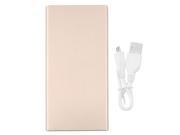 10000mAh Portable USB External Battery Charger Power Bank Type C Quick Charge Gold