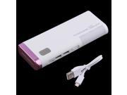 Portable Power Bank Battery Charger with Digital LCD Display For Phones Pink